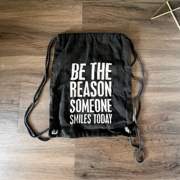 Quote Drawstring Bag Backpack - Picture 1 of 3